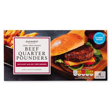 Oakhurst Beef Quarter Pounders 454g