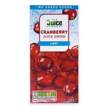 The Juice Company No Added Sugar Cranberry Juice Drink 1l