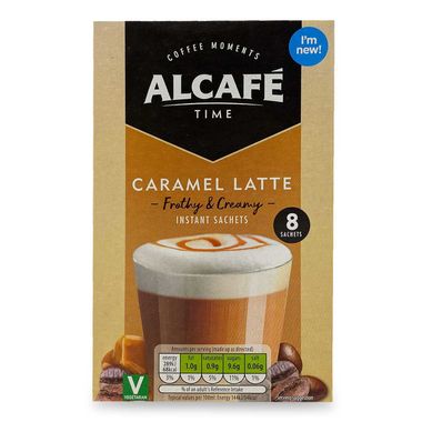 Alcafé Caramel Latte Instant Sachets 8x17g