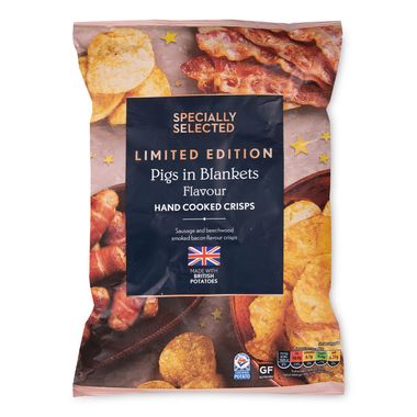 Specially Selected Pigs In Blankets Hand Cooked Crisps 150g