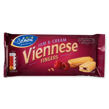 Belmont Jam & Cream Viennese Fingers 120g