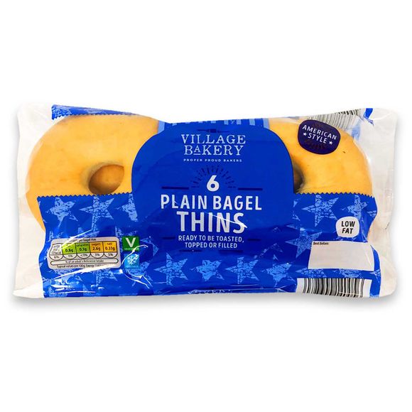 Village Bakery Plain Bagel Thins 6 Pack | ALDI