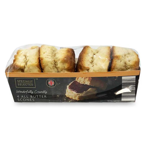 Specially Selected 4 All Butter Scones 260g | ALDI