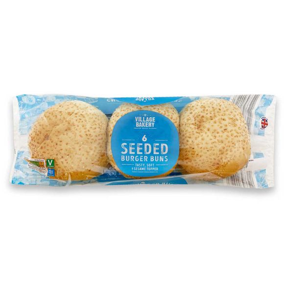 Village Bakery Seeded Burger Buns 6 Pack | ALDI