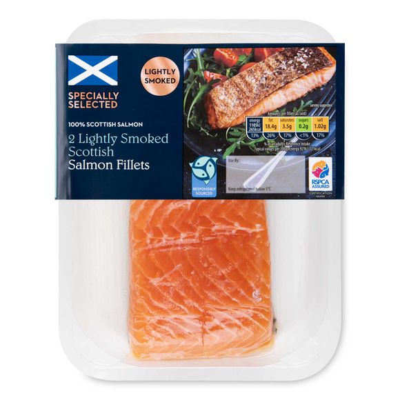 Specially Selected Lightly Smoked Scottish Salmon Fillets 240g/2 Pack ...