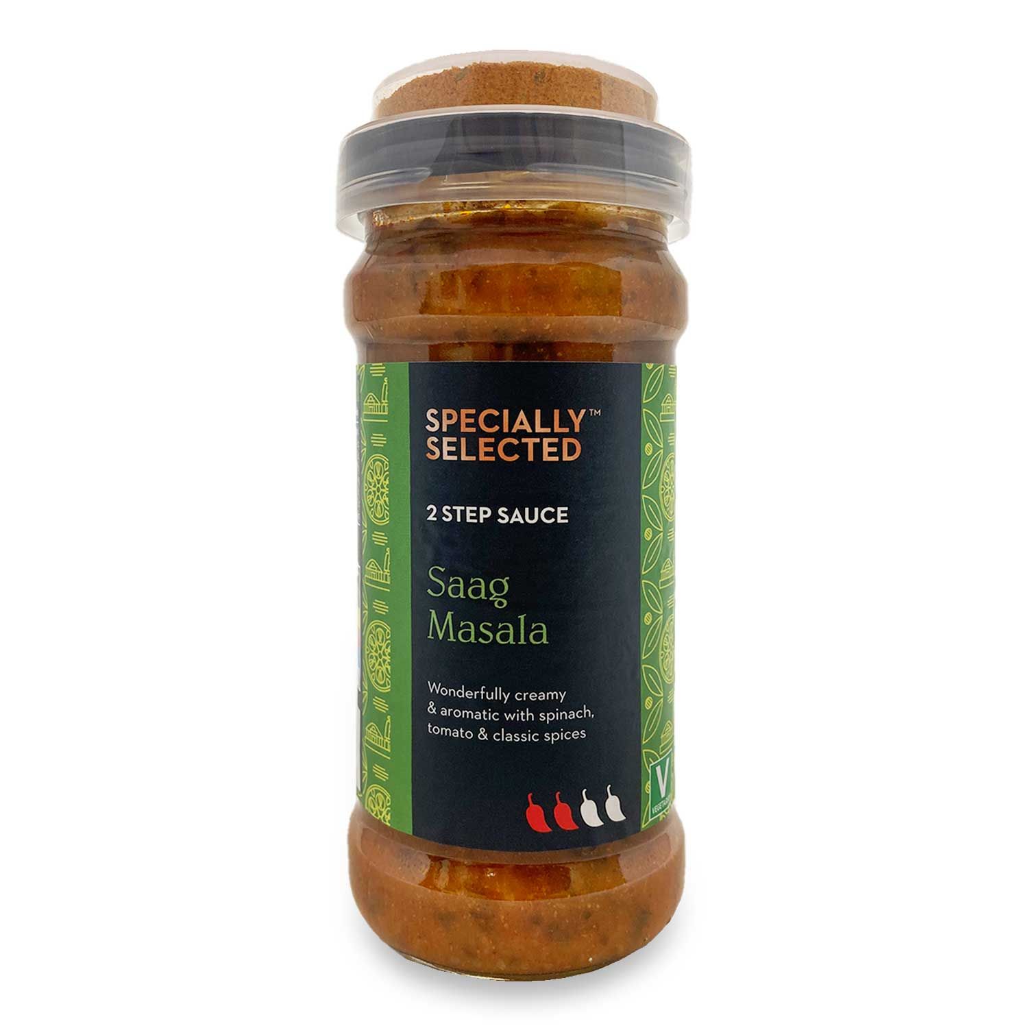 Specially Selected 2 Step Saag Masala Curry Sauce 360g ALDI