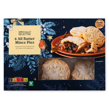 Specially Selected All Butter Mince Pies 344g/6 Pack