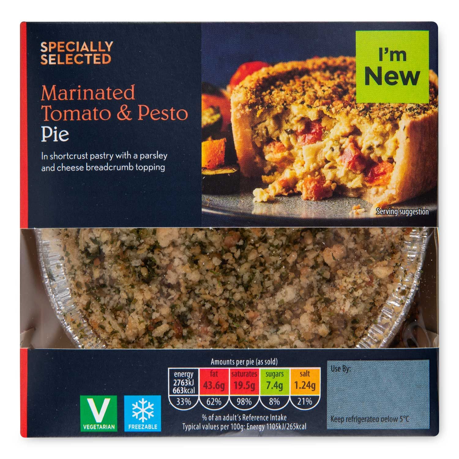 Specially Selected Marinated Tomato And Pesto Pie 250g | ALDI