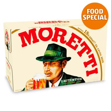 Birra Moretti Lager Beer Bottle 18 X 330ml