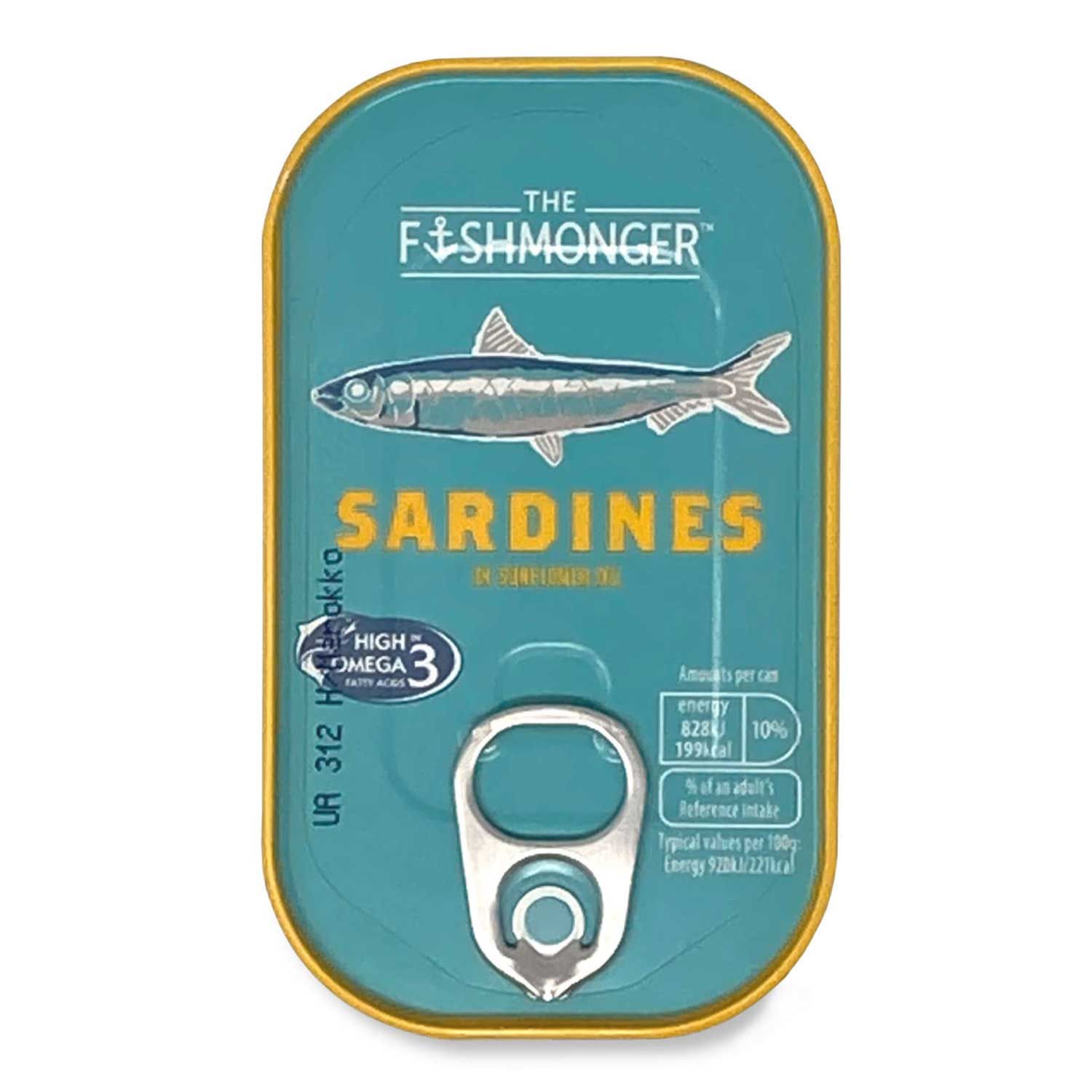 The Fishmonger Sardines In Sunflower Oil 125g (90g Drained) ALDI