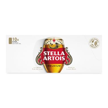 Stella Artois Belgium Premium Lager Beer Cans 10x440ml