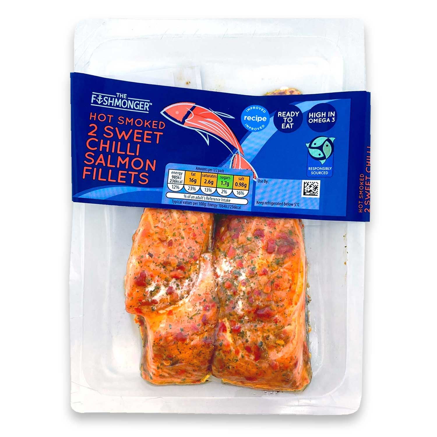 The Fishmonger 2 Sweet Chilli Smoked Salmon Fillets 185g | ALDI