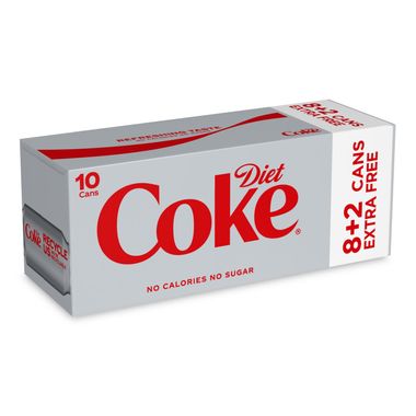 Coca-Cola Diet Coke (8 X 330ml + 2 X 330ml Extra Free) 10 X 330ml