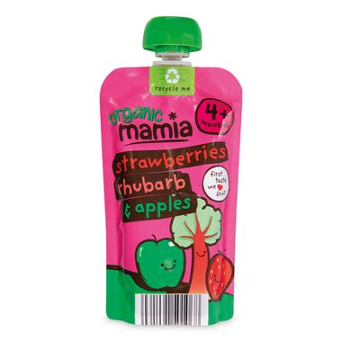 Mamia Strawberries, Rhubarb & Apples 120g