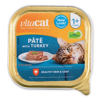 Vitacat Select Tender Pâté Cat Tray With Turkey 100g