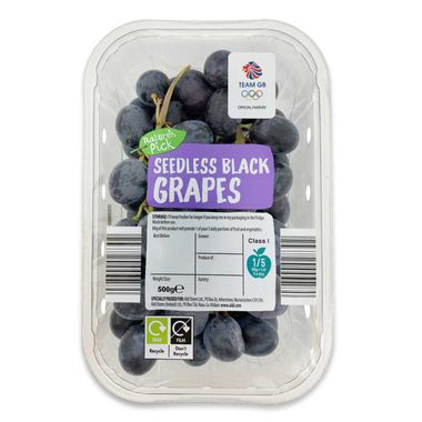 Nature's Pick Black Seedless Grapes 500g