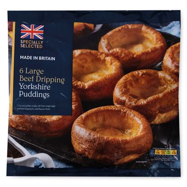 Specially Selected Beef Dripping Large Yorkshire Puddings 6 Pack