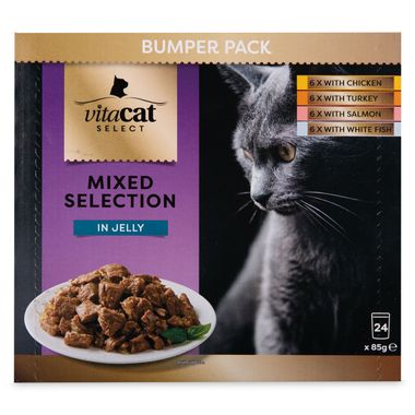 Vitacat Select Mixed Selection In Jelly Cat Food 24x85g