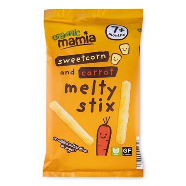 Mamia Sweetcorn & Carrot Melty Stix 16g