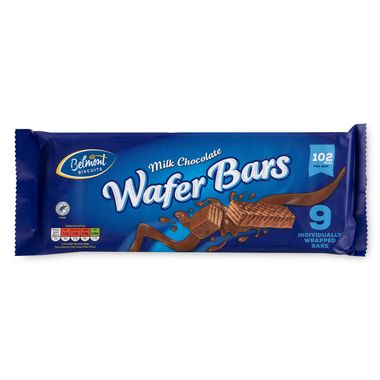 Belmont Milk Chocolate Wafer Bars 173g/9 Pack