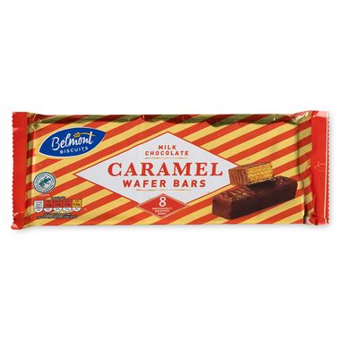 Belmont Milk Chocolate Caramel Wafer Bars 224g