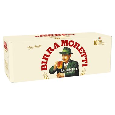 Birra Moretti Premium Lager Cans 10 X 330ml