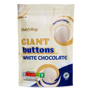 Dairyfine Giant White Chocolate Buttons 120g