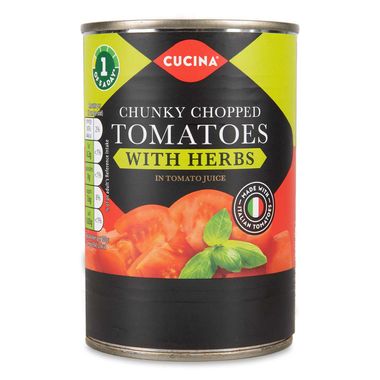 Cucina Chunky Chopped Tomatoes With Herbs In Tomato Juice 400g