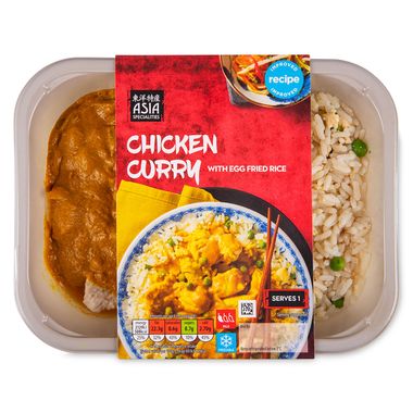 Asia Specialties Chicken Curry With Egg Fried Rice 400g