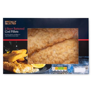 Specially Selected Beer Battered Cod Fillets 350g/2 Pack