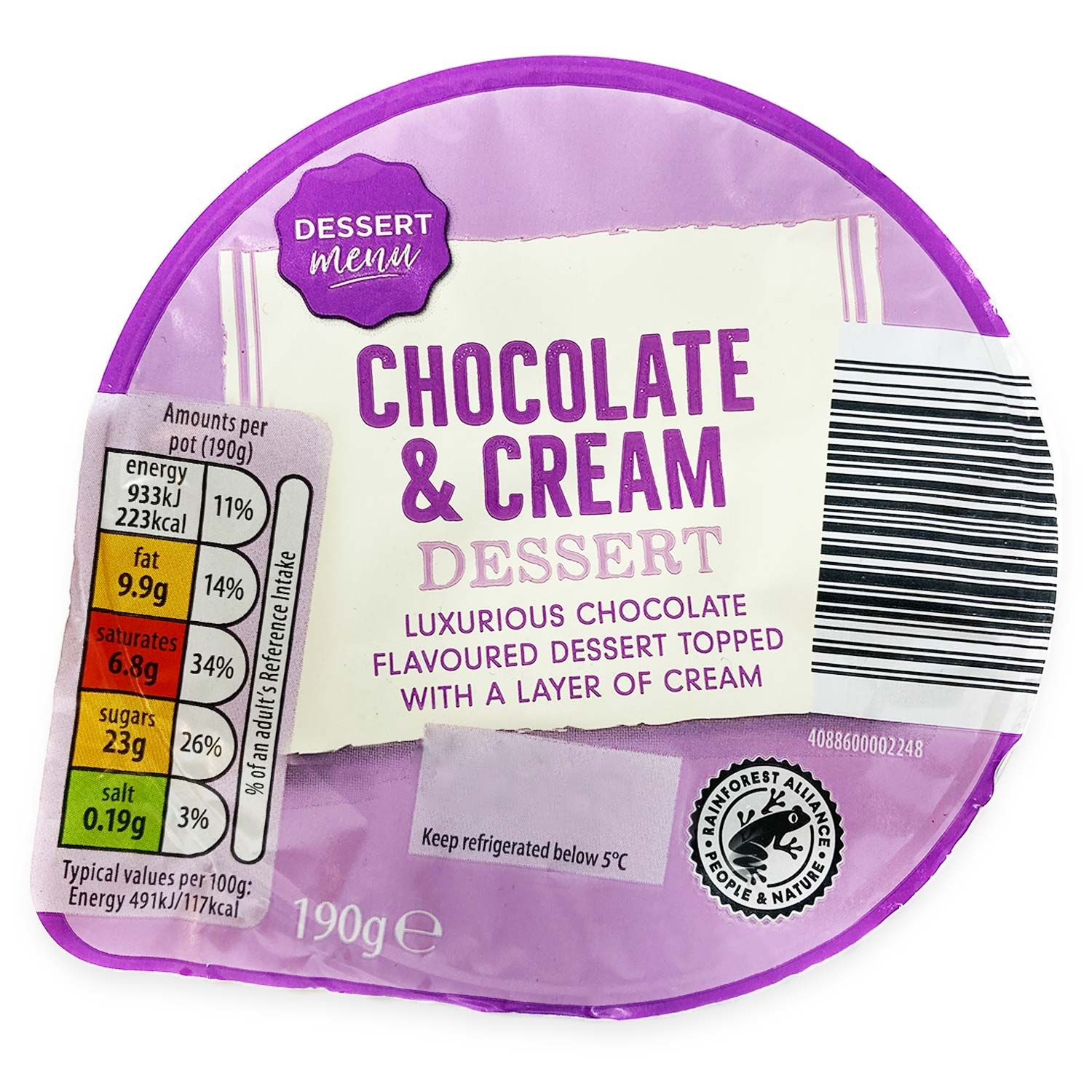 Dessert Menu Chocolate & Cream Dessert 190g ALDI