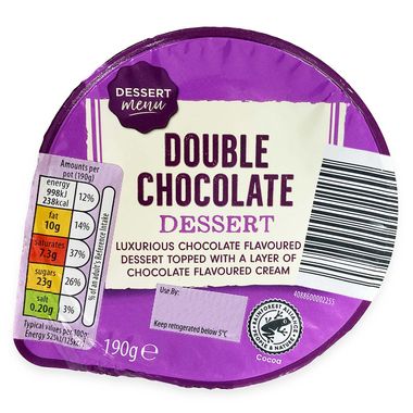 Dessert Menu Double Chocolate Dessert 190g