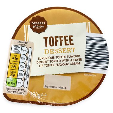 Dessert Menu Toffee Dessert 190g