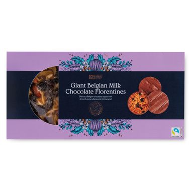 Specially Selected Giant Belgian Milk Chocolate Florentines 200g