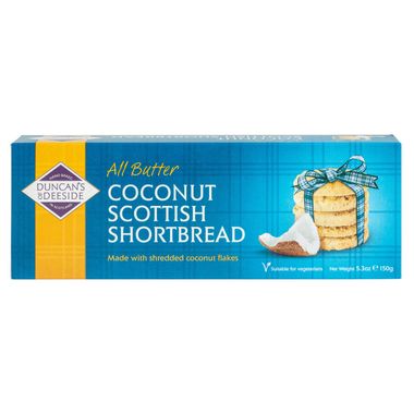 Duncan's Of Deeside All Butter Coconut Scottish Shortbread 150g