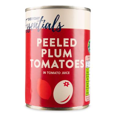 Everyday Essentials Peeled Plum Tomatoes In Tomato Juice 400g