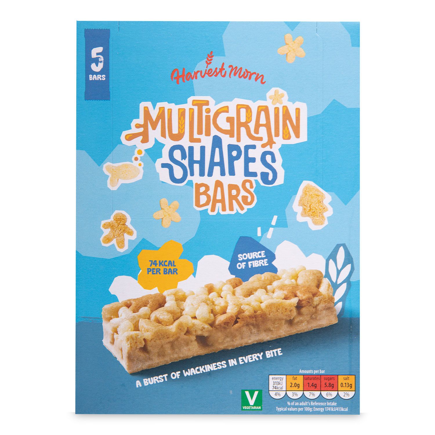 Harvest Morn Multigrain Shapes Caramel Flavoured Cereal Bars 5x18g | ALDI