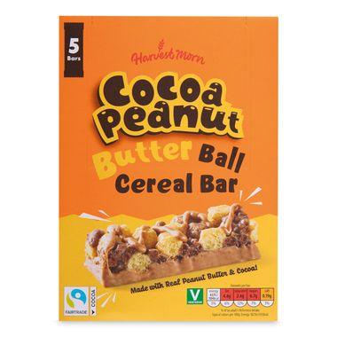 Harvest Morn Cocoa Peanut Butter Ball Cereal Bar 5x24g