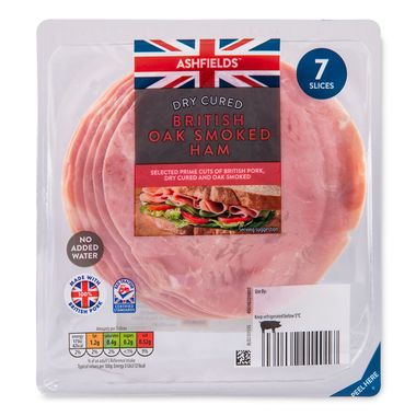 Ashfields Dry Cured British Oak Smoked Ham 120g