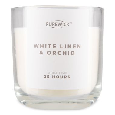 Purewick White Linen & Orchid Scented Candle 120g