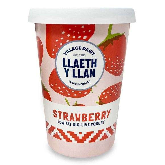 Village Dairy Llaeth Y Llan Strawberry Low Fat Bio-live Yogurt 450g | ALDI