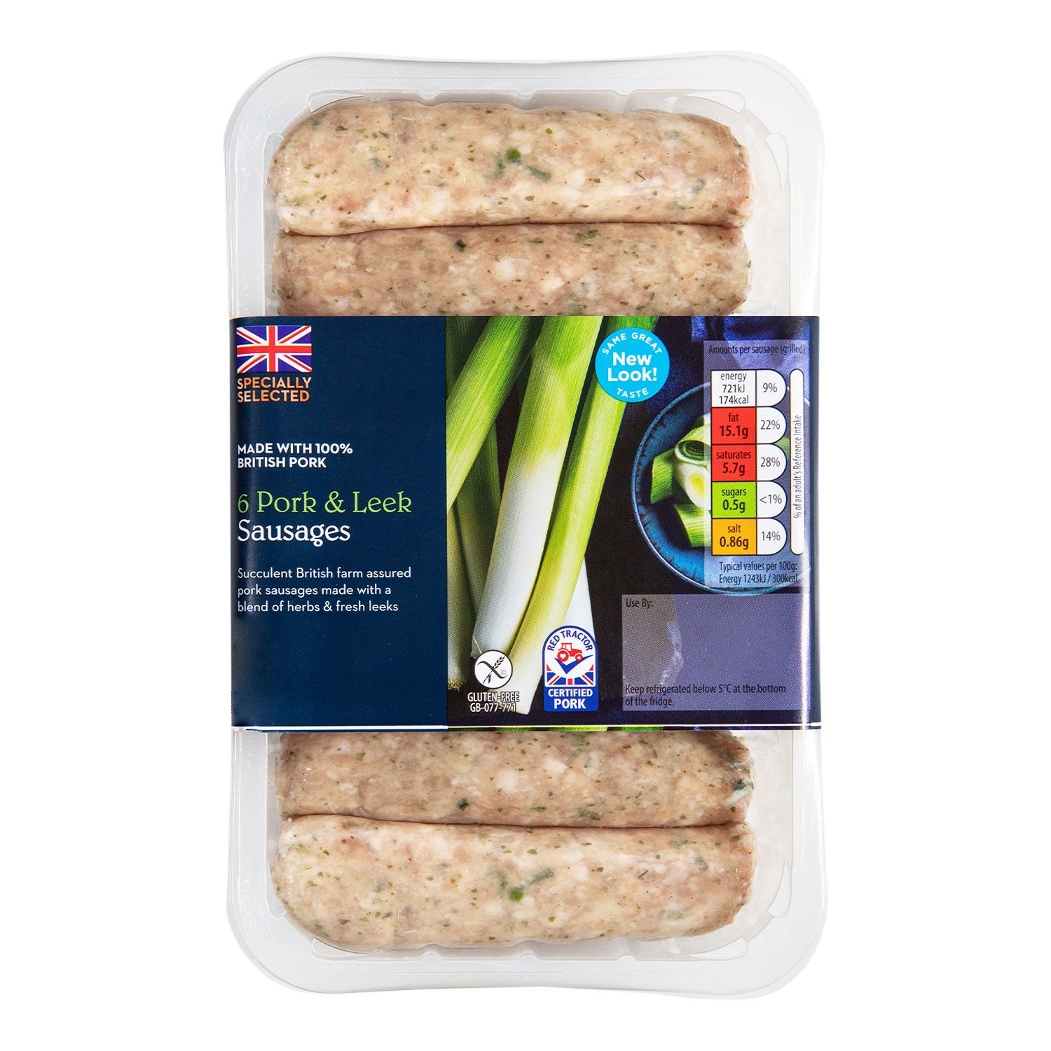 Specially Selected British Pork And Leek Sausages 6 Pack Aldi 0764