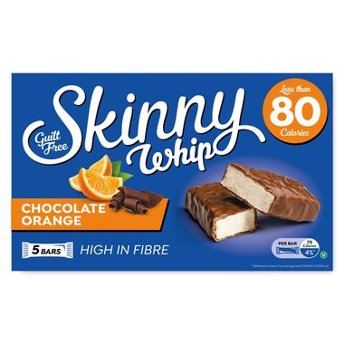 Skinny Whip Orange & Chocolate Flavour Bars 5 X 20g