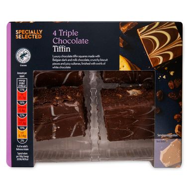 Specially Selected Triple Chocolate Tiffin 180g/4 Pack