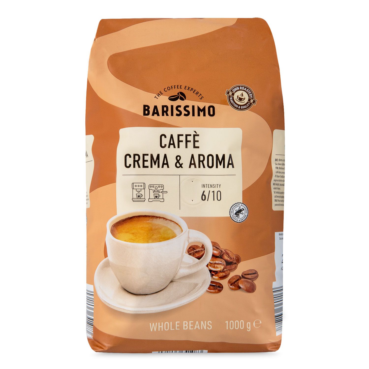 Barissimo Caffè Crema & Aroma Roasted Coffee Beans 1kg | ALDI