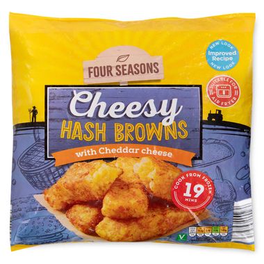 Four Seasons Cheesy Cheddar Hash Browns 600g