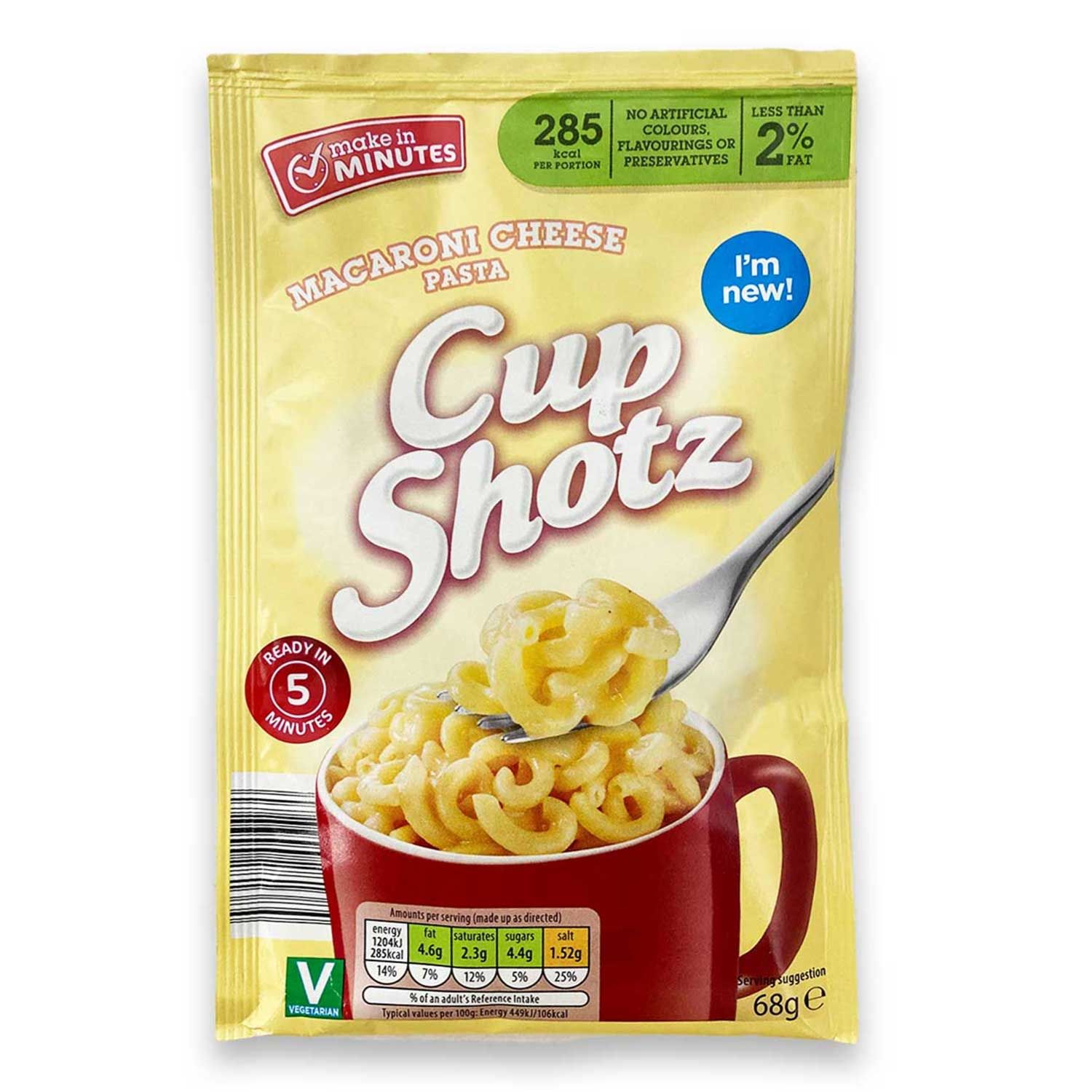 Make In Minutes Macaroni Cheese Pasta Cup Shotz 68g | ALDI