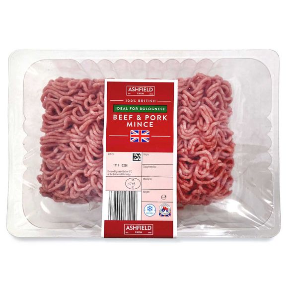 Ashfields 100% British Ideal For Bolognese Beef & Pork Mince 750g | ALDI