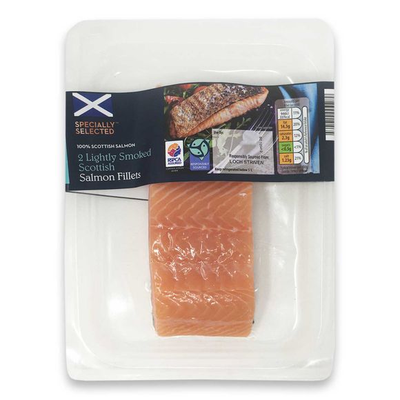 Specially Selected Lightly Smoked 2 Scottish Salmon Fillets 240g | ALDI