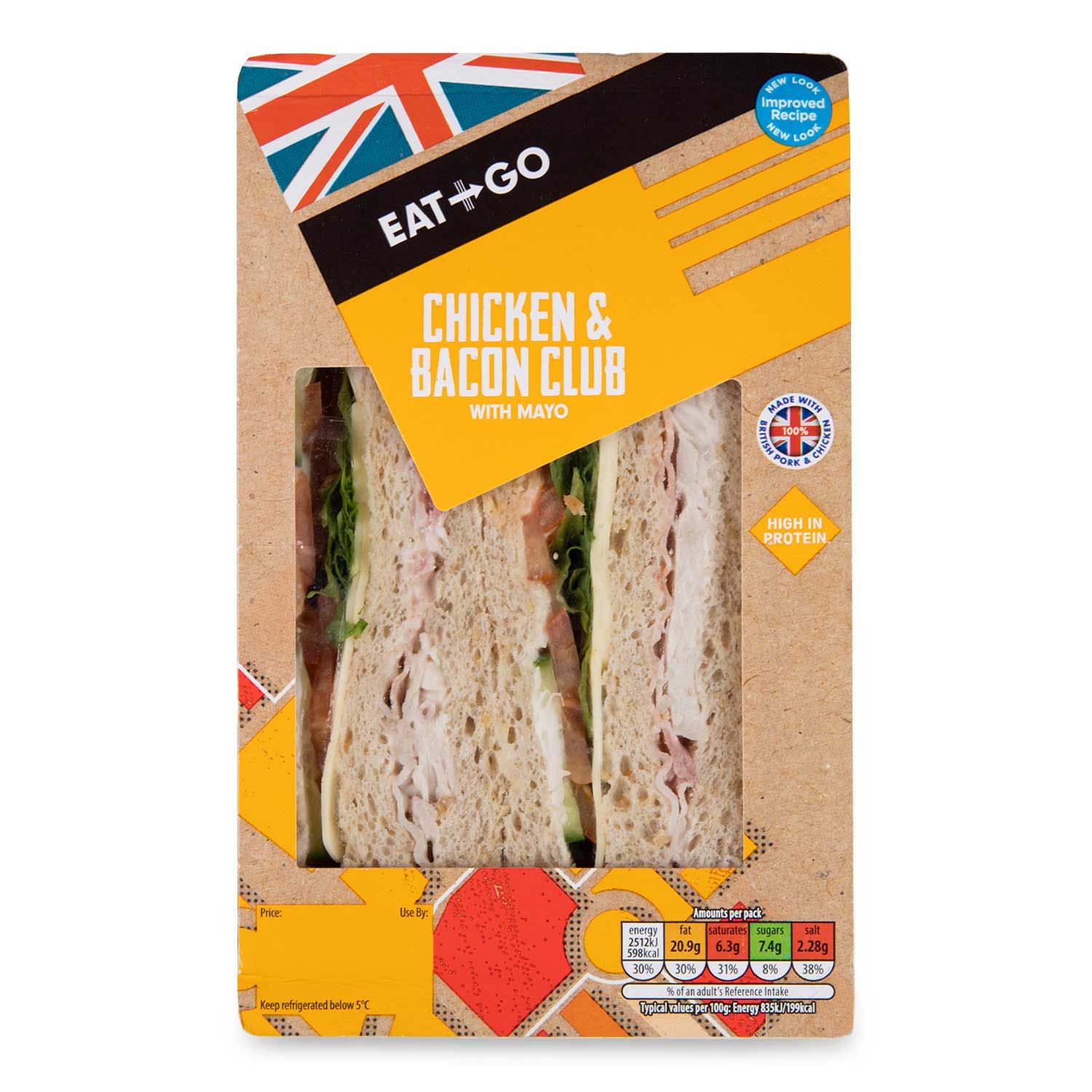Eat & Go Chicken & Bacon Club Sandwich 301g | ALDI